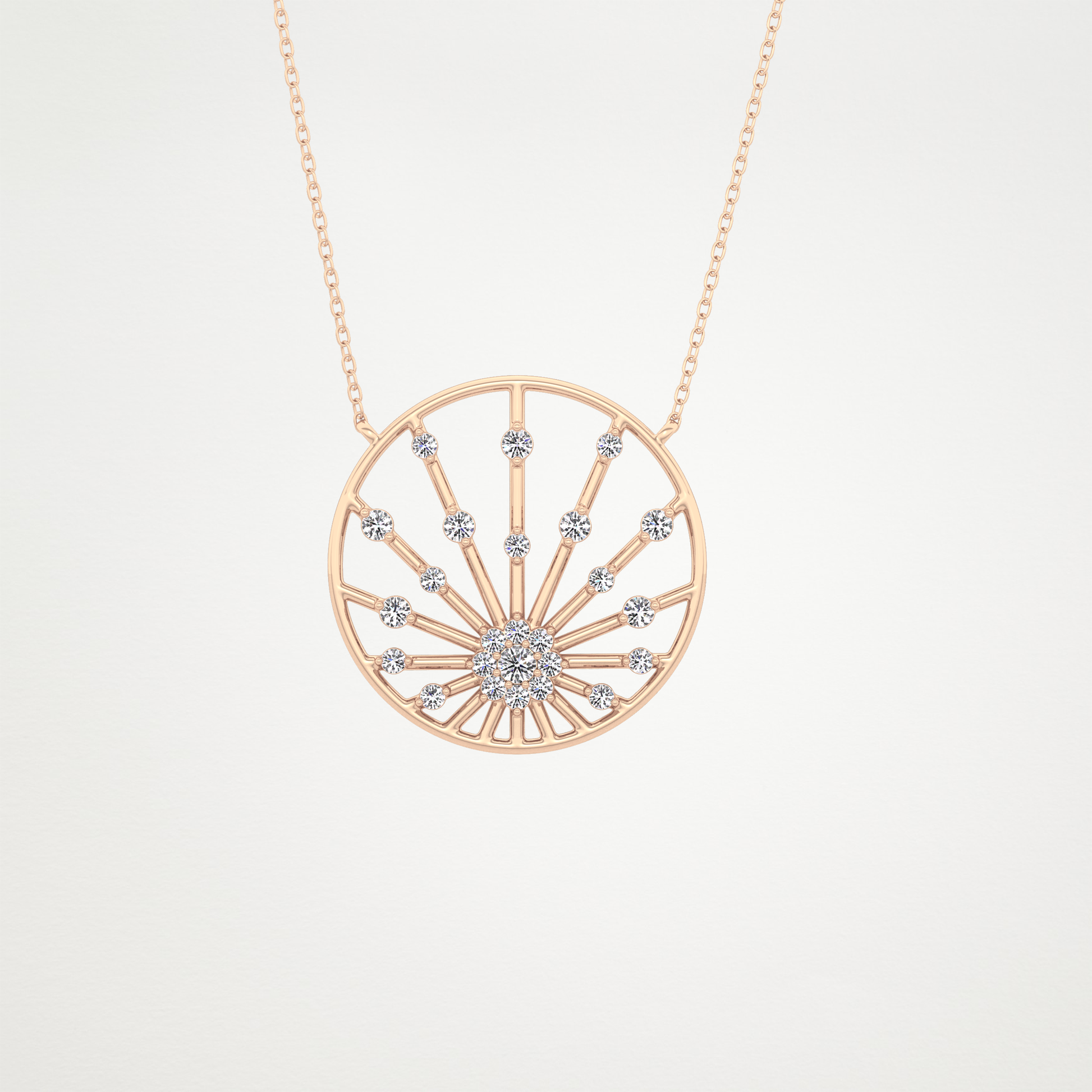 0.28 CT Moissanite Circle Shaped Necklace in 14K or 18K Solid Gold – DEF Color, VVS Clarity