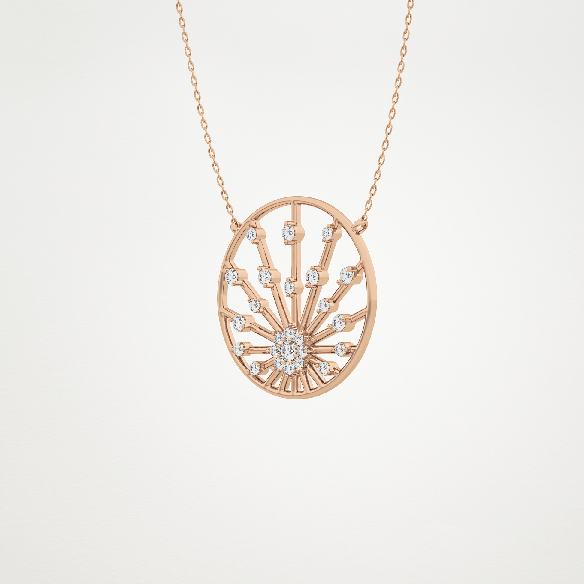 0.28 CT Moissanite Circle Shaped Necklace in 14K or 18K Solid Gold – DEF Color, VVS Clarity