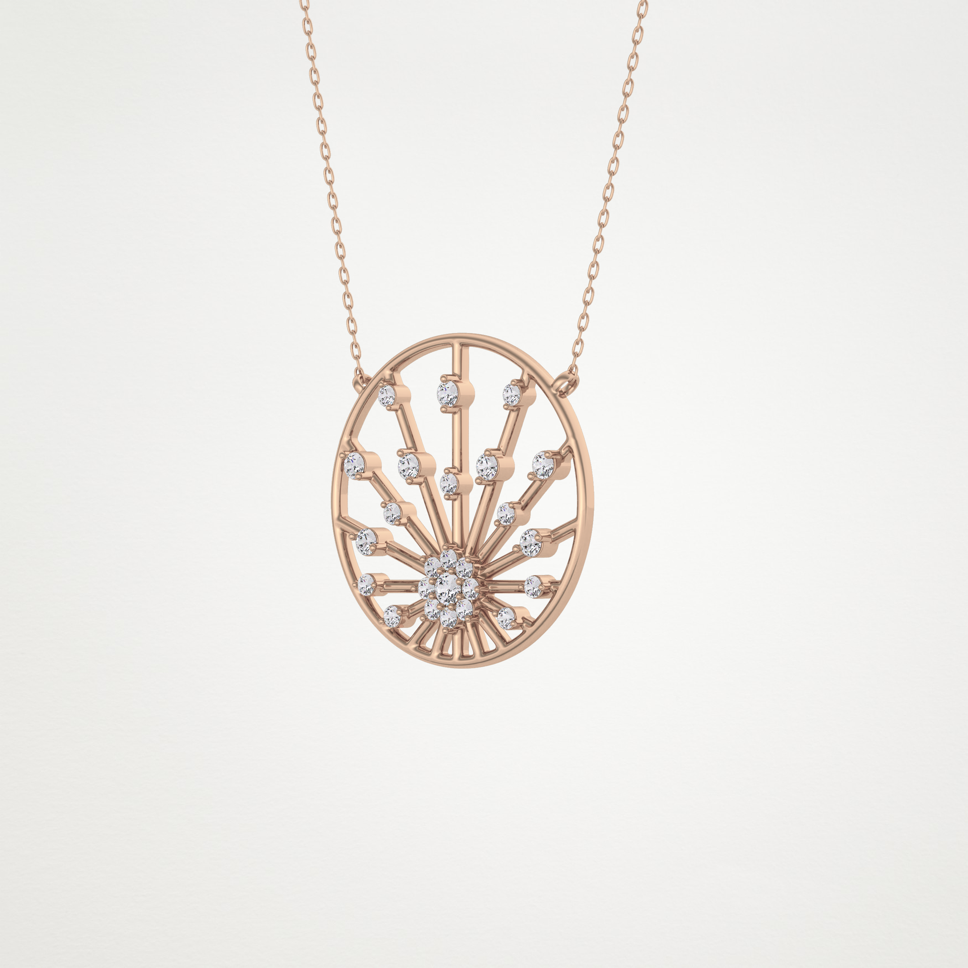 0.28 CT Moissanite Circle Shaped Necklace in 14K or 18K Solid Gold – DEF Color, VVS Clarity