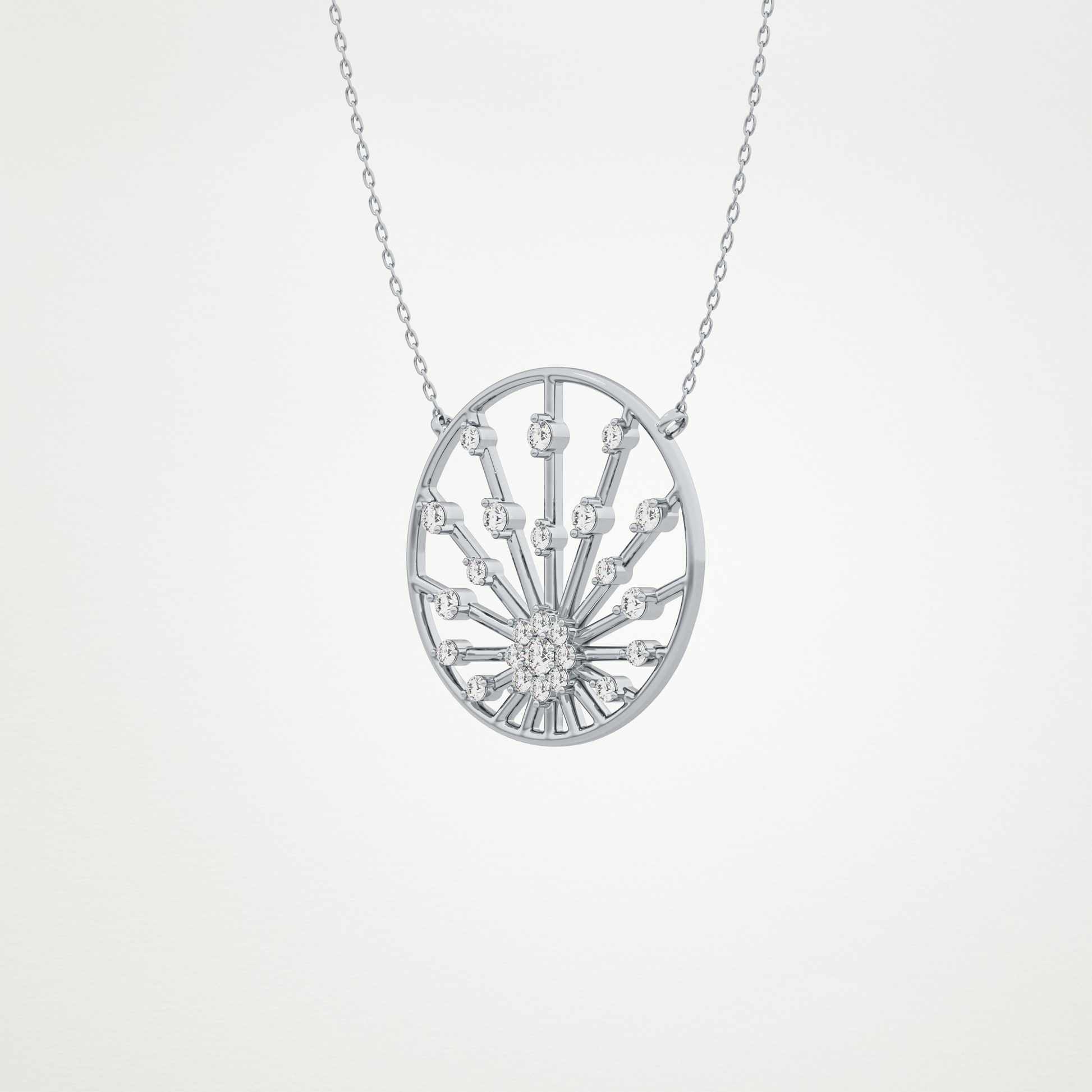 0.28 CT Moissanite Circle Shaped Necklace in 14K or 18K Solid Gold – DEF Color, VVS Clarity