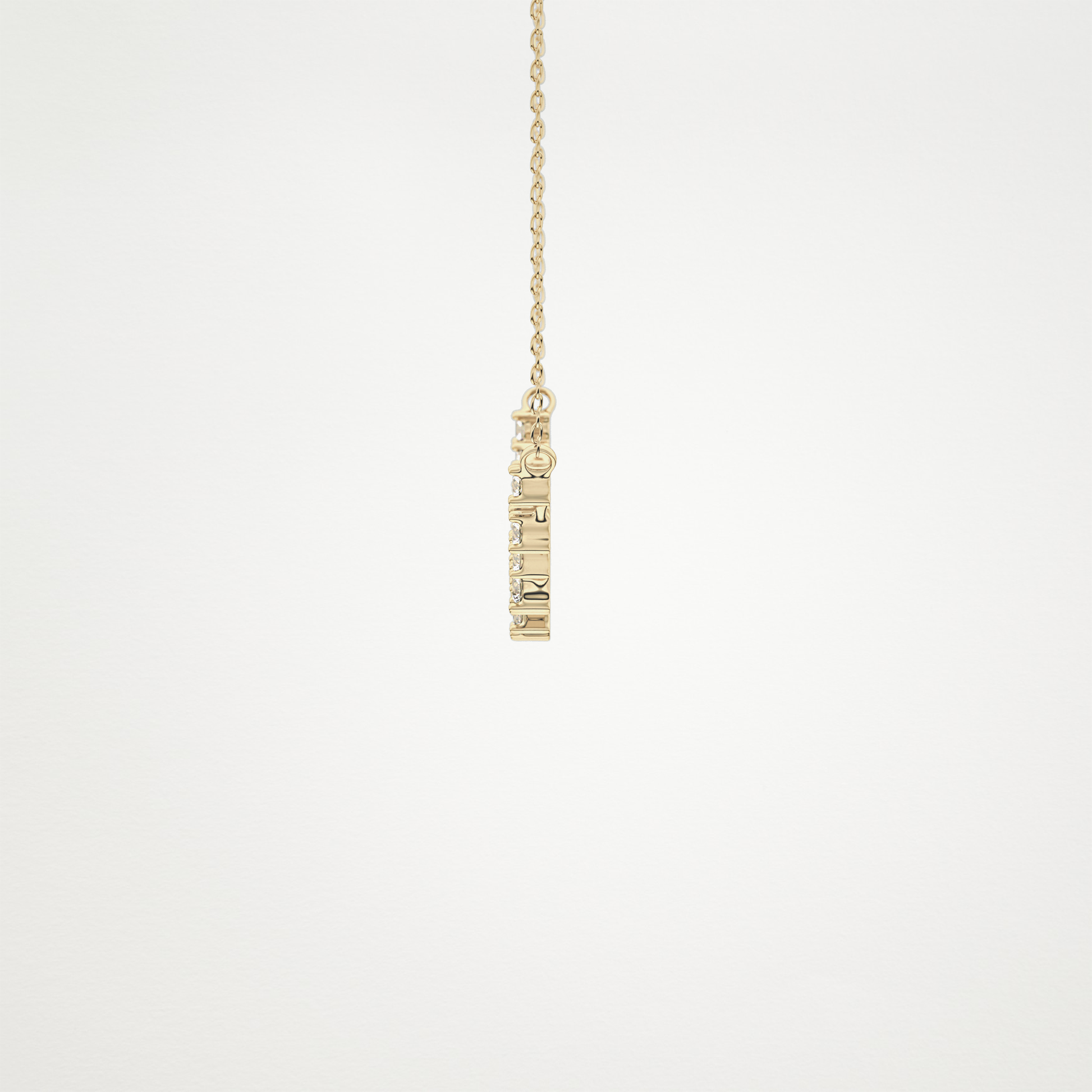 0.65 CT Moissanite Cluster Necklace in 14K or 18K Solid Gold – DEF Color, VVS Clarity