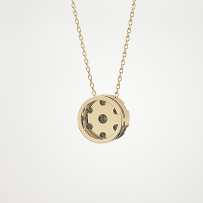 0.57 CT Moissanite Circle Shaped Necklace in 14K or 18K Solid Gold – DEF Color, VVS Clarity