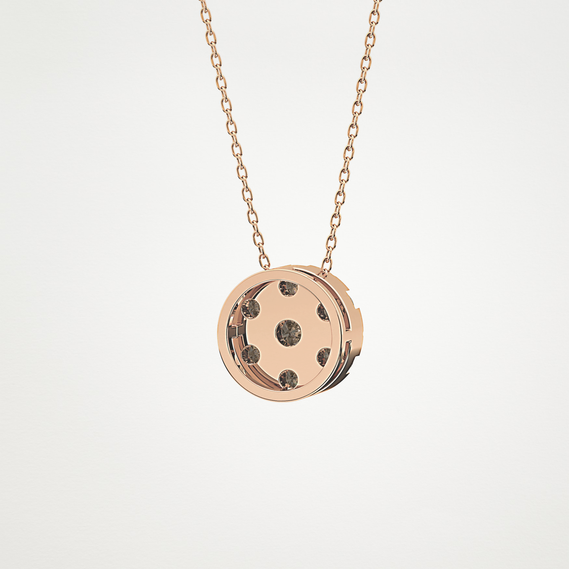 0.57 CT Moissanite Circle Shaped Necklace in 14K or 18K Solid Gold – DEF Color, VVS Clarity