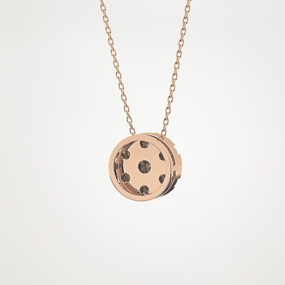 0.57 CT Moissanite Circle Shaped Necklace in 14K or 18K Solid Gold – DEF Color, VVS Clarity