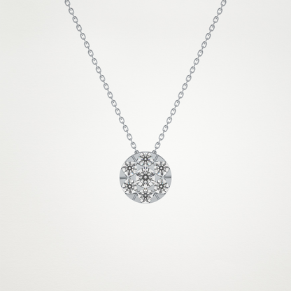 0.57 CT Moissanite Circle Shaped Necklace in 14K or 18K Solid Gold – DEF Color, VVS Clarity