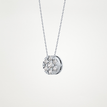 0.57 CT Moissanite Circle Shaped Necklace in 14K or 18K Solid Gold – DEF Color, VVS Clarity