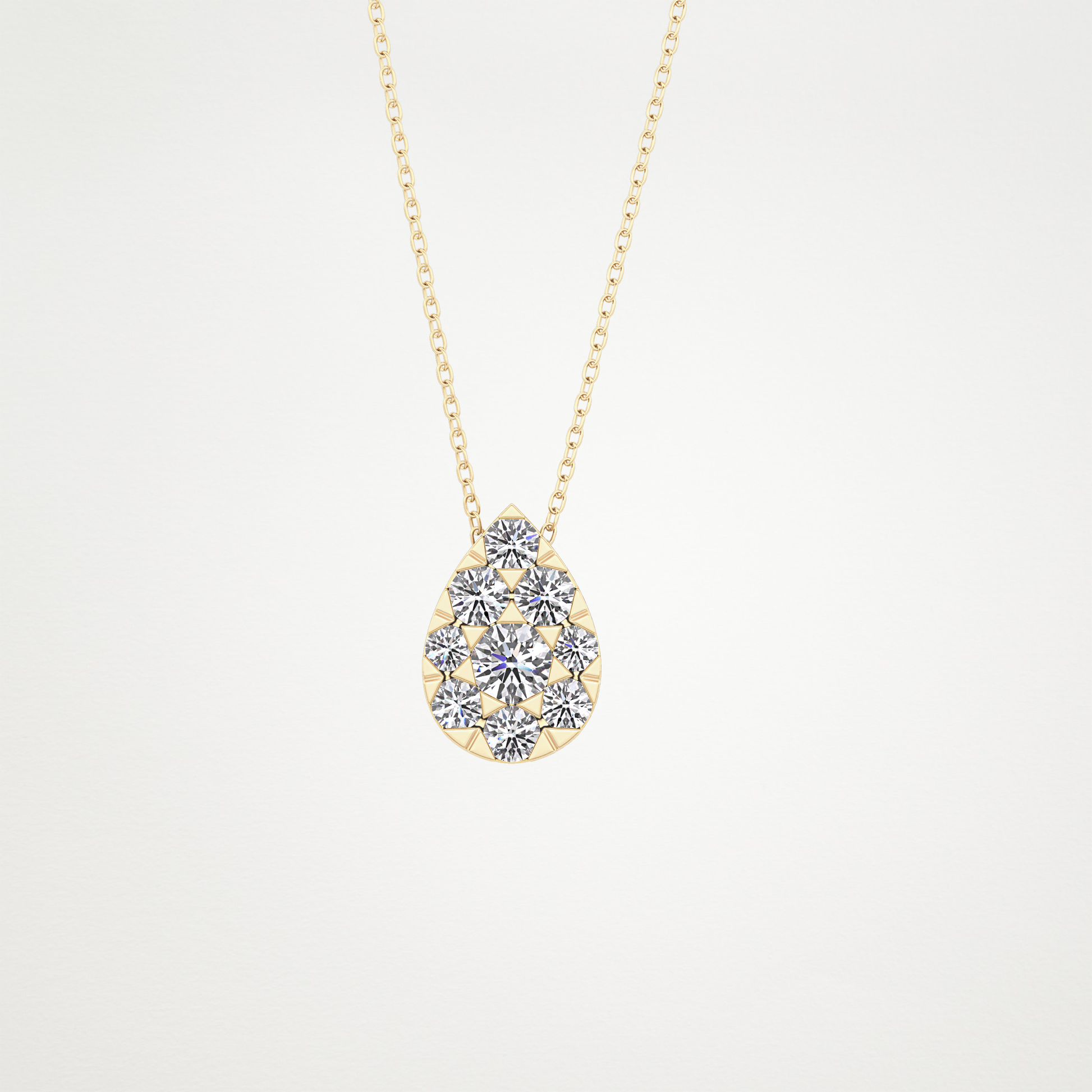 0.67 CT Moissanite Pear Shaped Necklace in 14K or 18K Solid Gold – DEF Color, VVS Clarity