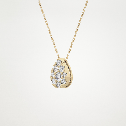 0.67 CT Moissanite Pear Shaped Necklace in 14K or 18K Solid Gold – DEF Color, VVS Clarity