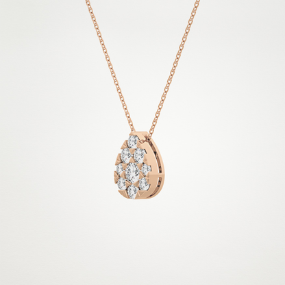 0.67 CT Moissanite Pear Shaped Necklace in 14K or 18K Solid Gold – DEF Color, VVS Clarity