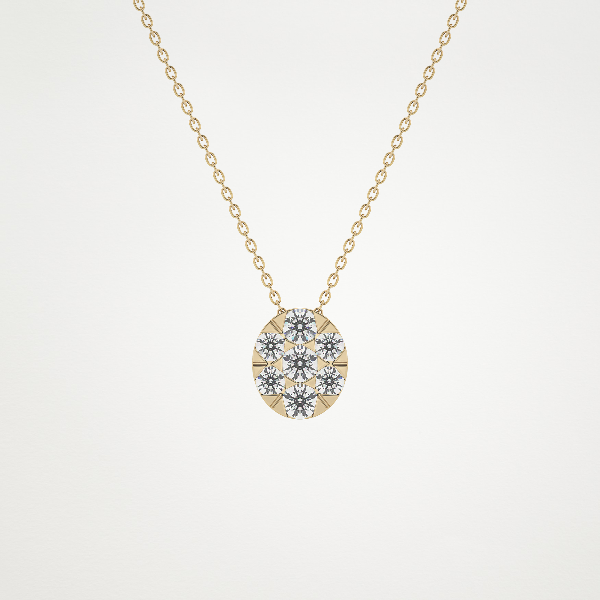 0.54 CT Moissanite Oval Shaped Necklace in 14K or 18K Solid Gold – DEF Color, VVS Clarity