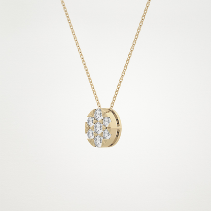 0.54 CT Moissanite Oval Shaped Necklace in 14K or 18K Solid Gold – DEF Color, VVS Clarity
