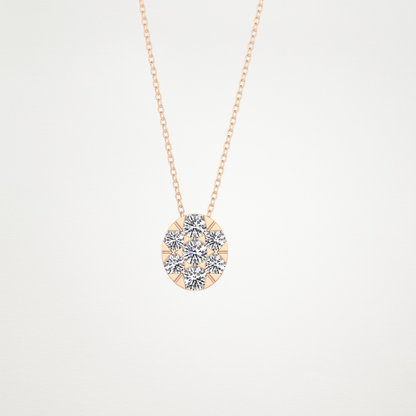 0.54 CT Moissanite Oval Shaped Necklace in 14K or 18K Solid Gold – DEF Color, VVS Clarity