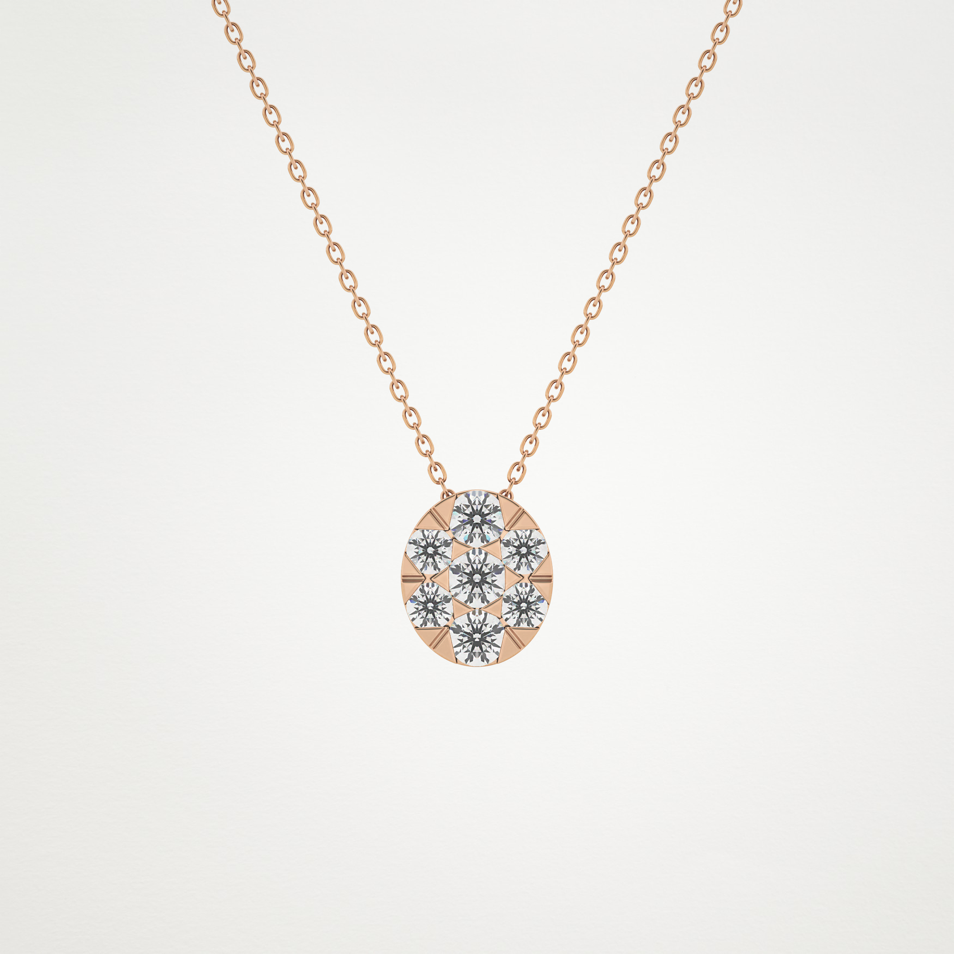 0.54 CT Moissanite Oval Shaped Necklace in 14K or 18K Solid Gold – DEF Color, VVS Clarity