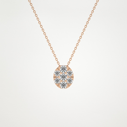 0.54 CT Moissanite Oval Shaped Necklace in 14K or 18K Solid Gold – DEF Color, VVS Clarity
