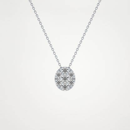 0.54 CT Moissanite Oval Shaped Necklace in 14K or 18K Solid Gold – DEF Color, VVS Clarity