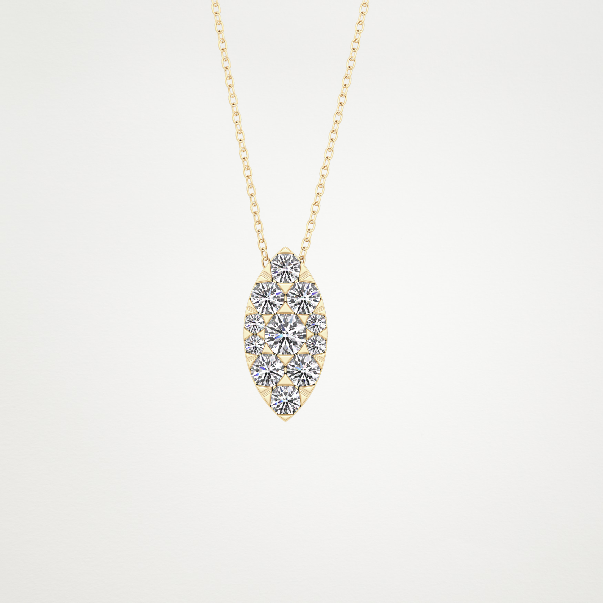 0.7 CT Moissanite Marquise Necklace in 14K or 18K Solid Gold – DEF Color, VVS Clarity