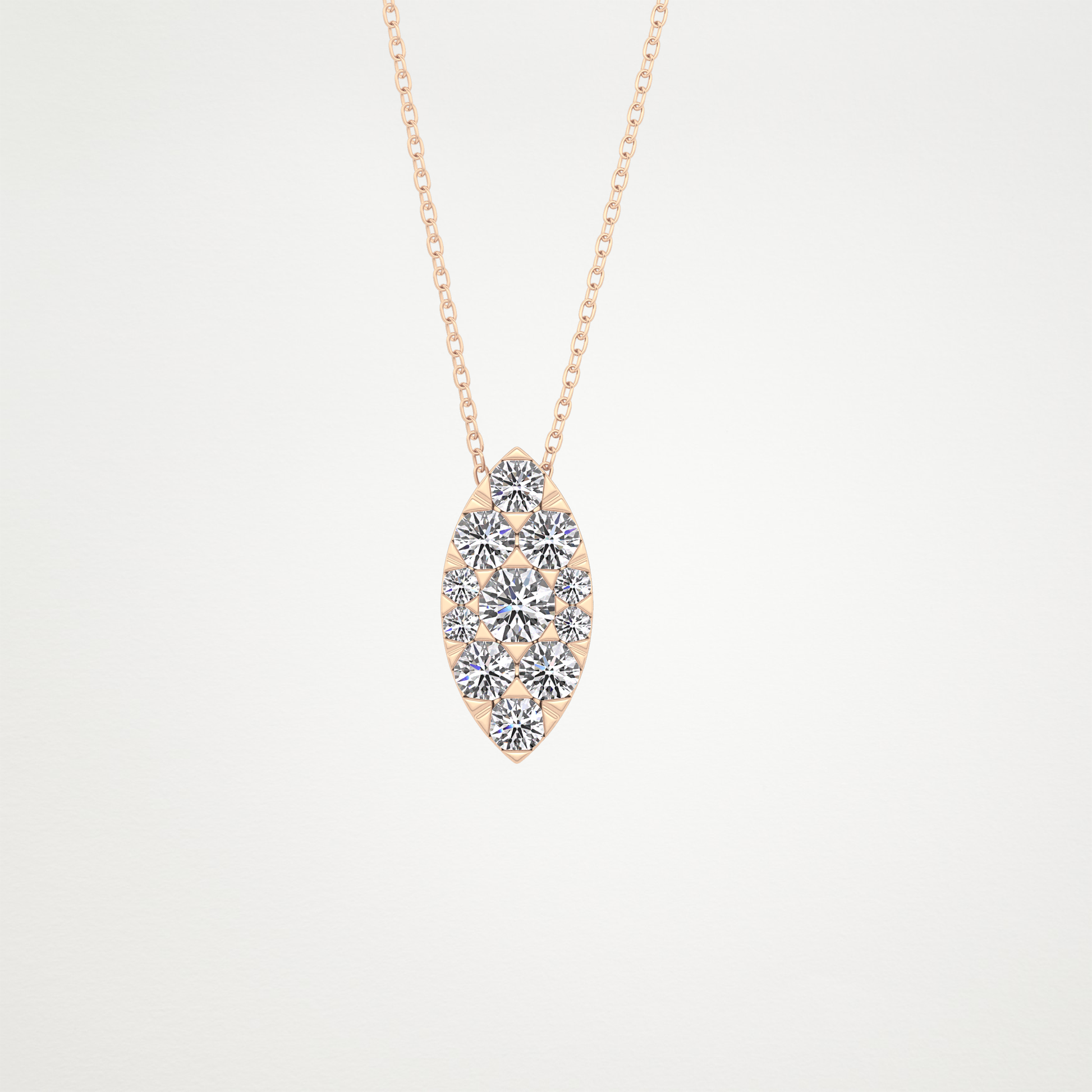 0.7 CT Moissanite Marquise Necklace in 14K or 18K Solid Gold – DEF Color, VVS Clarity