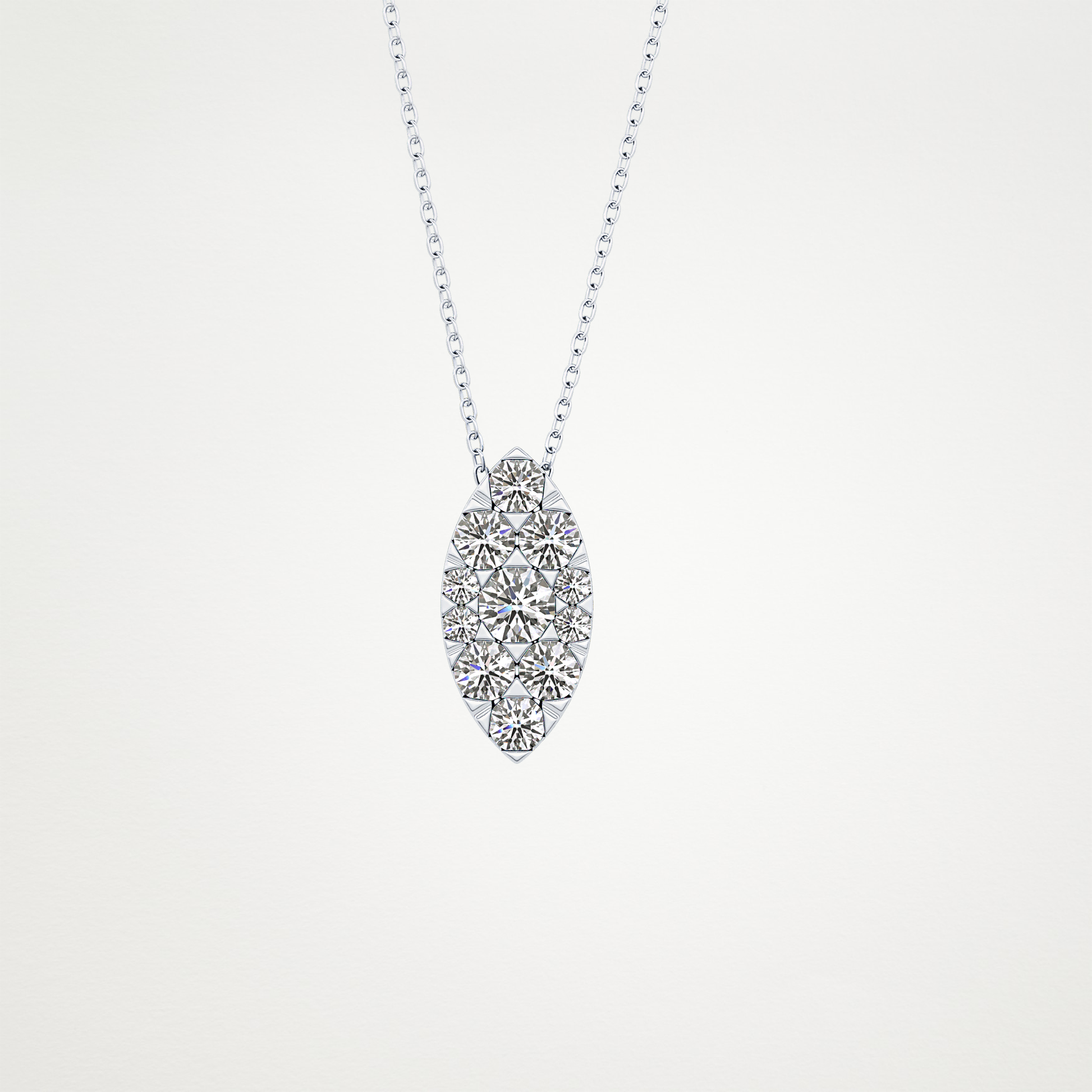 0.7 CT Moissanite Marquise Necklace in 14K or 18K Solid Gold – DEF Color, VVS Clarity