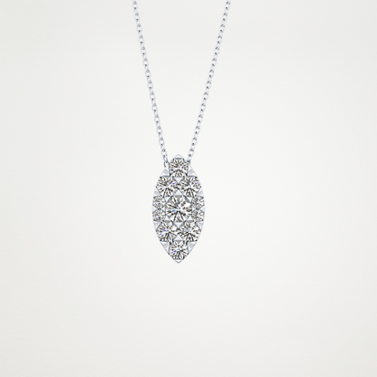 0.7 CT Moissanite Marquise Necklace in 14K or 18K Solid Gold – DEF Color, VVS Clarity