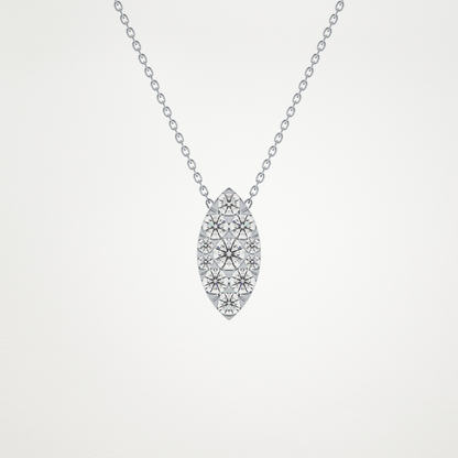 0.7 CT Moissanite Marquise Necklace in 14K or 18K Solid Gold – DEF Color, VVS Clarity