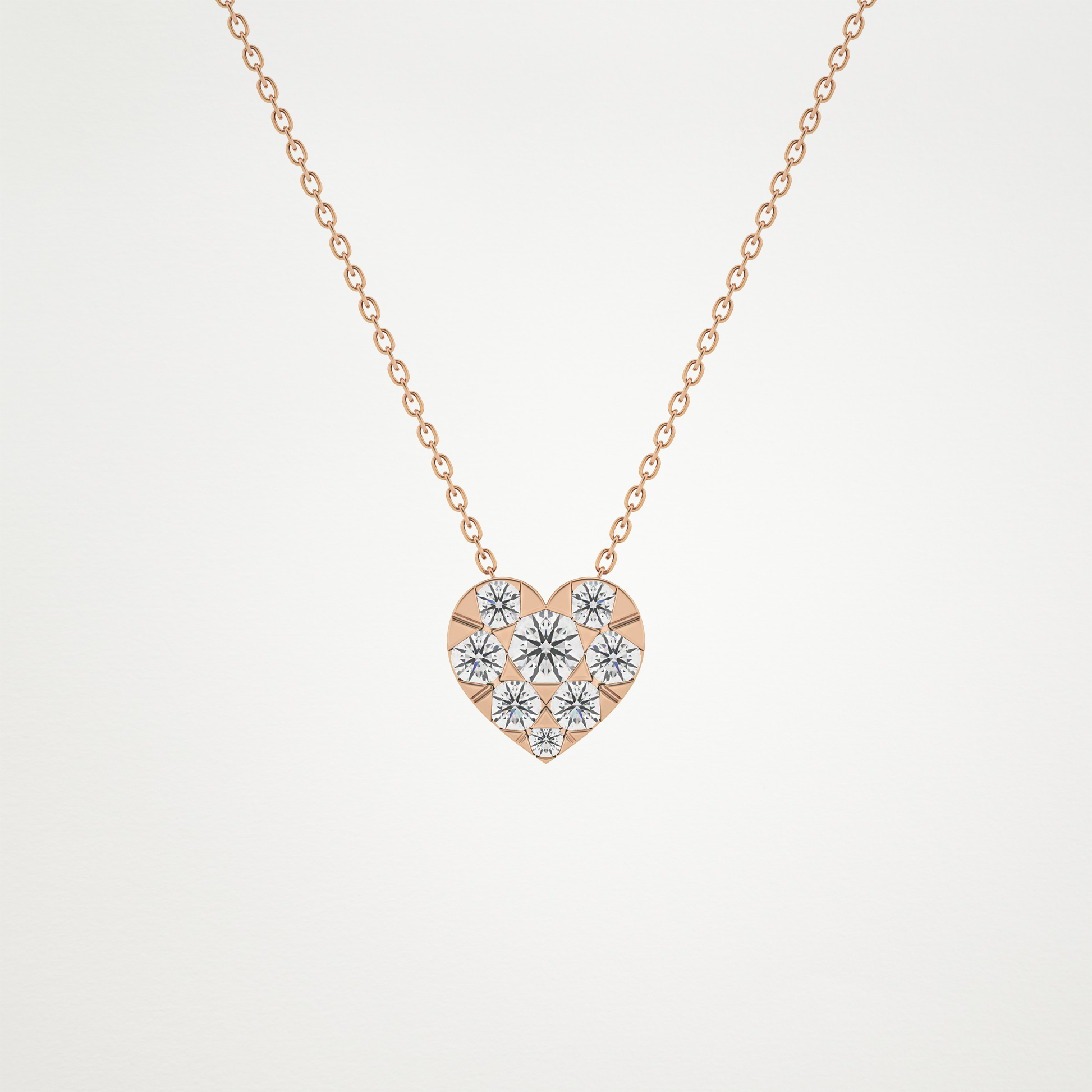 0.475 CT Moissanite Heart Shaped Necklace in 14K or 18K Solid Gold – DEF Color, VVS Clarity