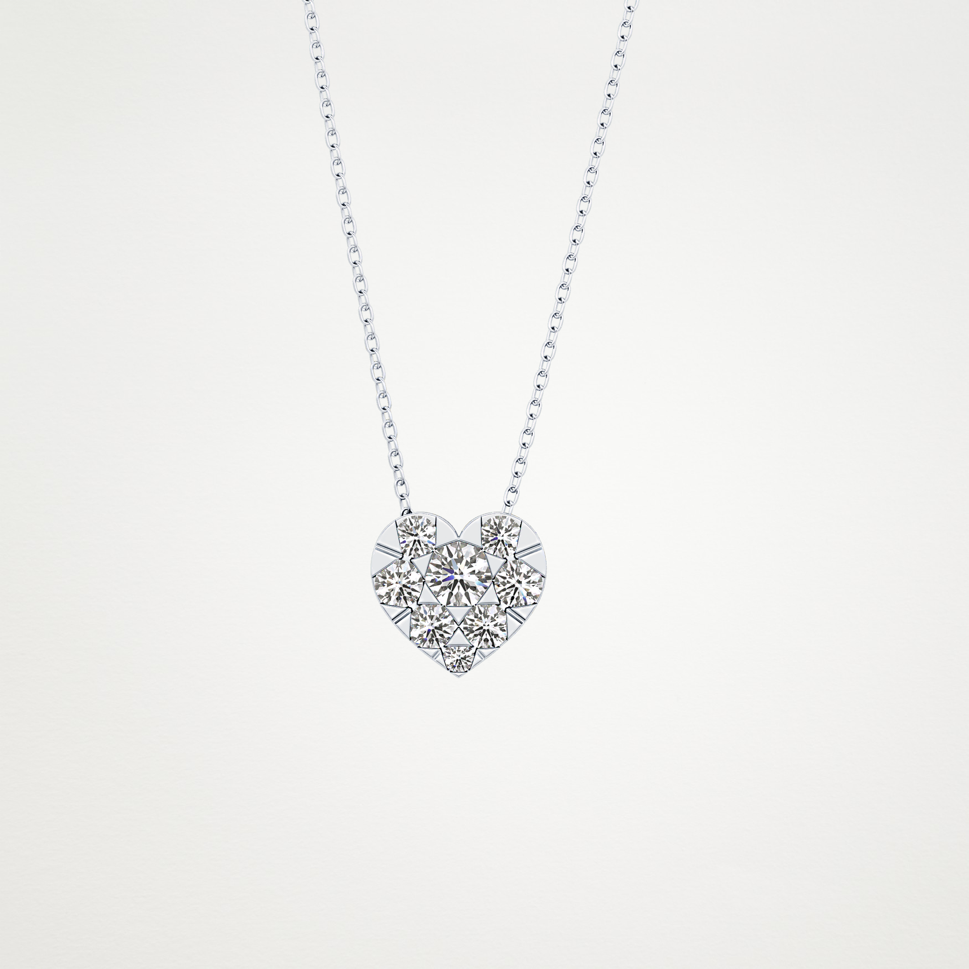 0.475 CT Moissanite Heart Shaped Necklace in 14K or 18K Solid Gold – DEF Color, VVS Clarity