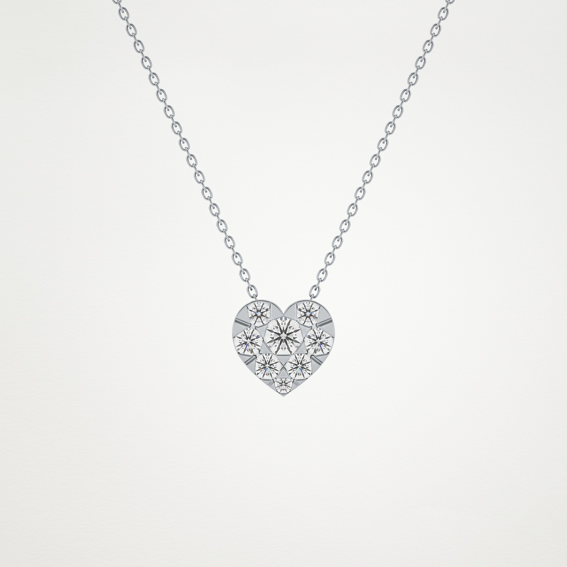 0.475 CT Moissanite Heart Shaped Necklace in 14K or 18K Solid Gold – DEF Color, VVS Clarity
