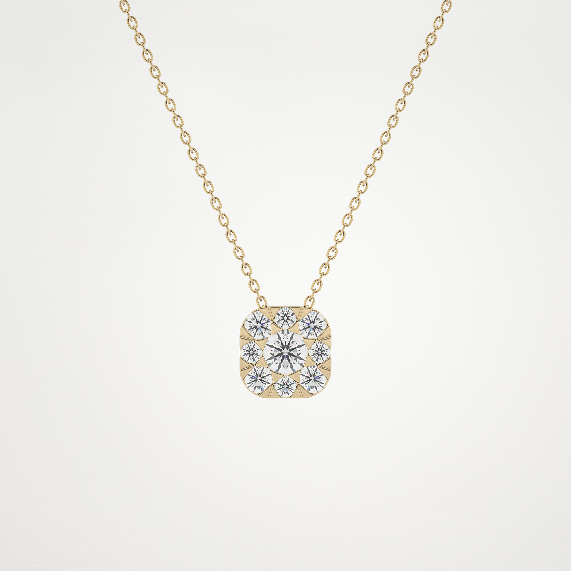 1.16 CT Moissanite Cushion Necklace in 14K or 18K Solid Gold – DEF Color, VVS Clarity