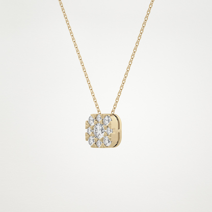 1.16 CT Moissanite Cushion Necklace in 14K or 18K Solid Gold – DEF Color, VVS Clarity