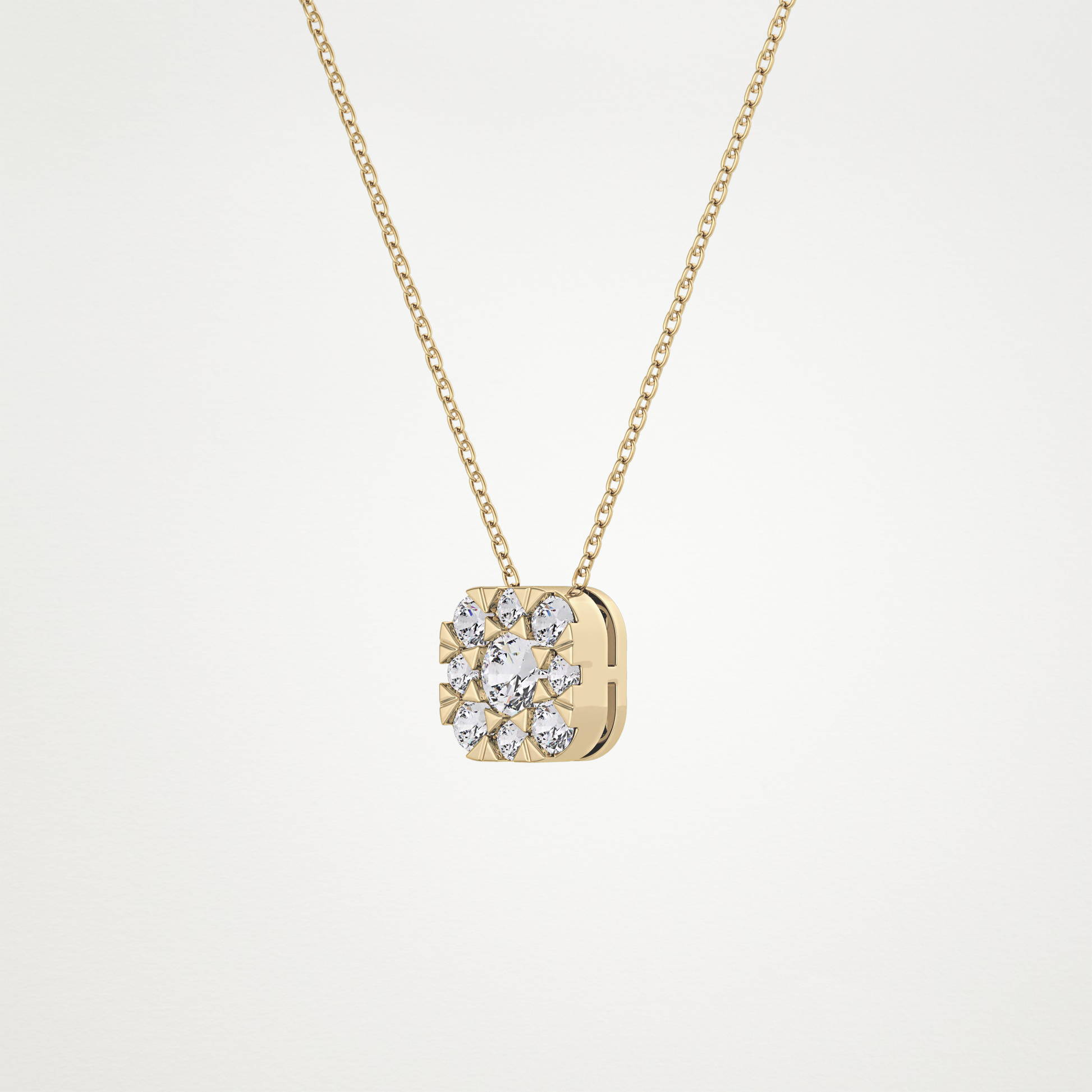 1.16 CT Moissanite Cushion Necklace in 14K or 18K Solid Gold – DEF Color, VVS Clarity