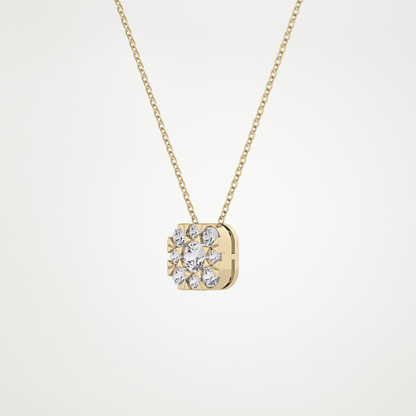 1.16 CT Moissanite Cushion Necklace in 14K or 18K Solid Gold – DEF Color, VVS Clarity