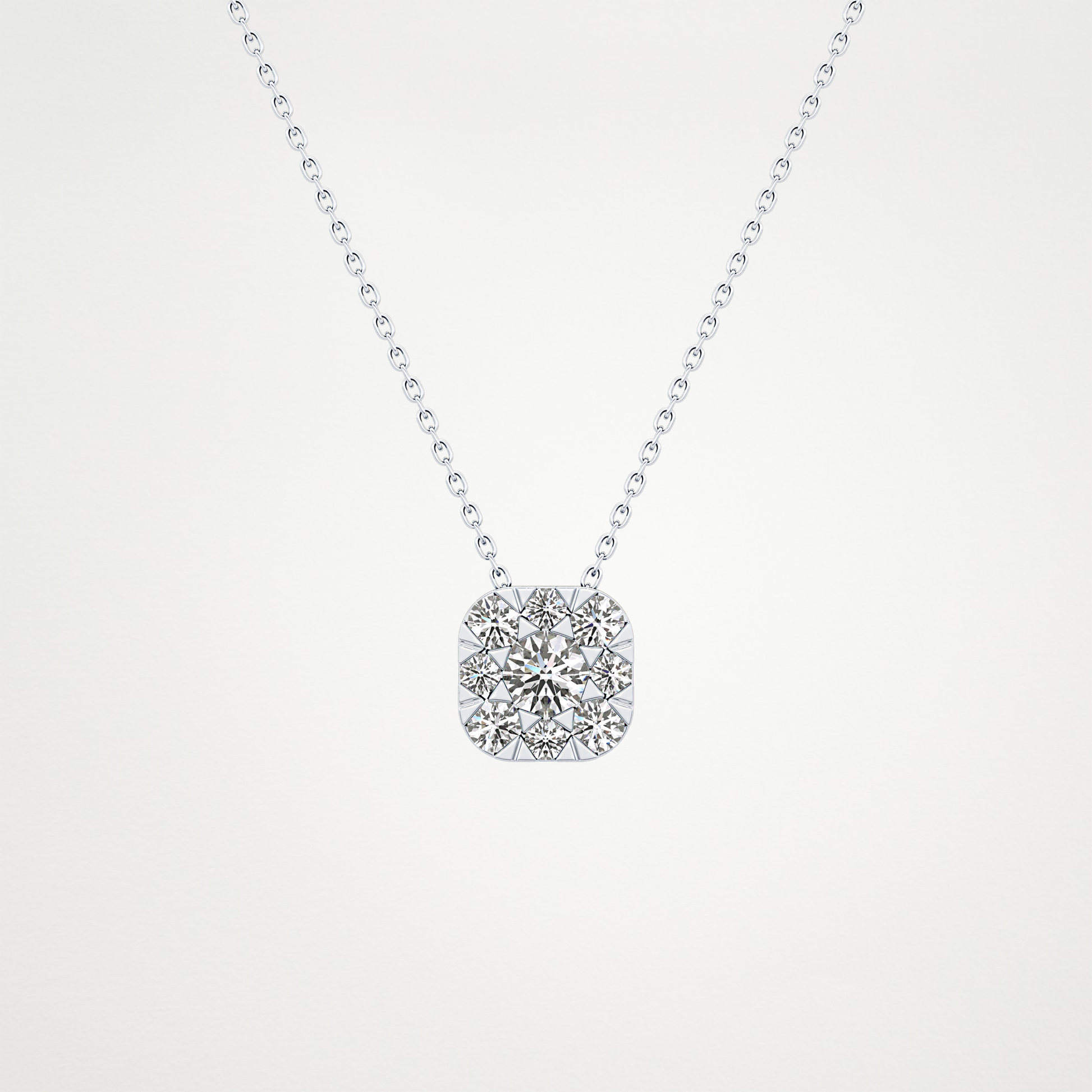 1.16 CT Moissanite Cushion Necklace in 14K or 18K Solid Gold – DEF Color, VVS Clarity
