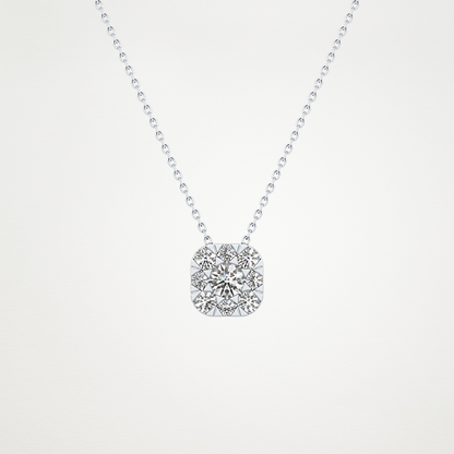 1.16 CT Moissanite Cushion Necklace in 14K or 18K Solid Gold – DEF Color, VVS Clarity