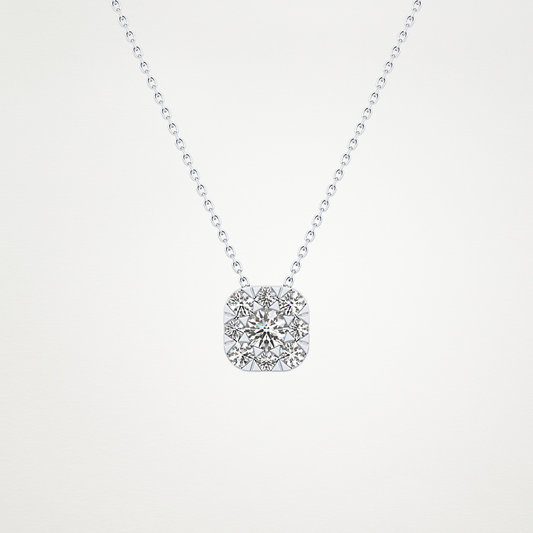 1.16 CT Moissanite Cushion Necklace in 14K or 18K Solid Gold – DEF Color, VVS Clarity