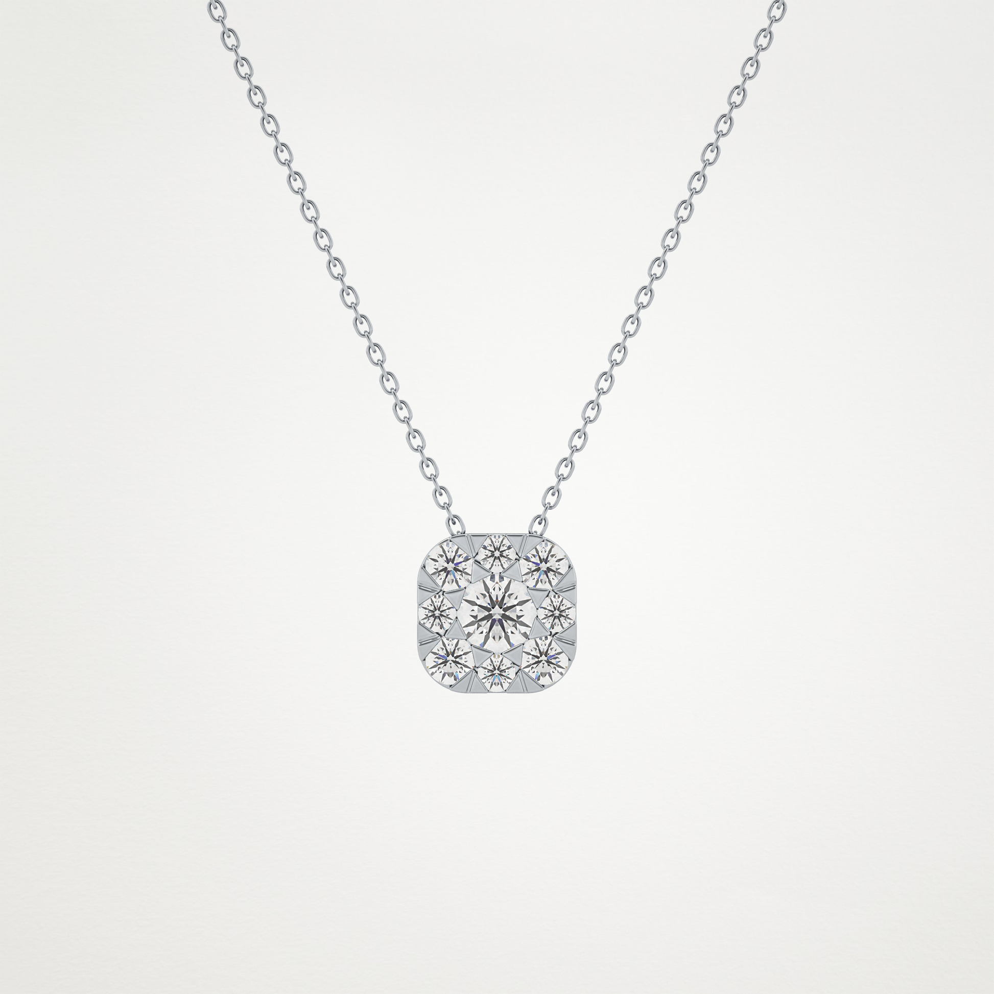 1.16 CT Moissanite Cushion Necklace in 14K or 18K Solid Gold – DEF Color, VVS Clarity