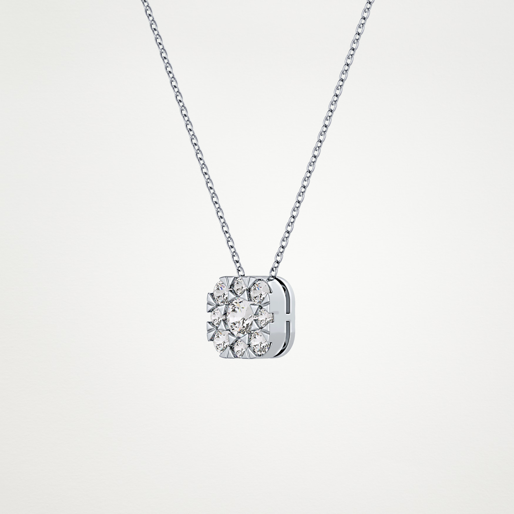 1.16 CT Moissanite Cushion Necklace in 14K or 18K Solid Gold – DEF Color, VVS Clarity