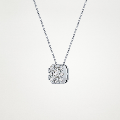 1.16 CT Moissanite Cushion Necklace in 14K or 18K Solid Gold – DEF Color, VVS Clarity
