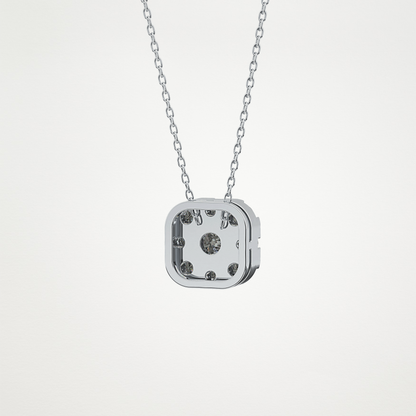 1.16 CT Moissanite Cushion Necklace in 14K or 18K Solid Gold – DEF Color, VVS Clarity