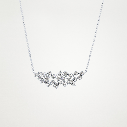 0.248 CT Moissanite Round & Marquise Necklace in 14K or 18K Solid Gold – DEF Color, VVS Clarity