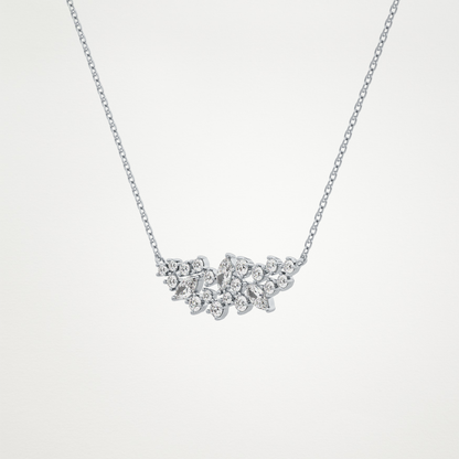 0.248 CT Moissanite Round & Marquise Necklace in 14K or 18K Solid Gold – DEF Color, VVS Clarity