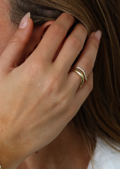 0.25 TCW Round Shaped Half Eternity Lab Grown Diamond Wedding Band