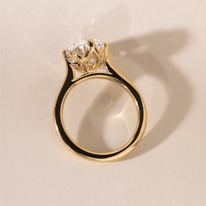 Marquise Shaped Three Stone Lab Grown Diamond Engagement Ring