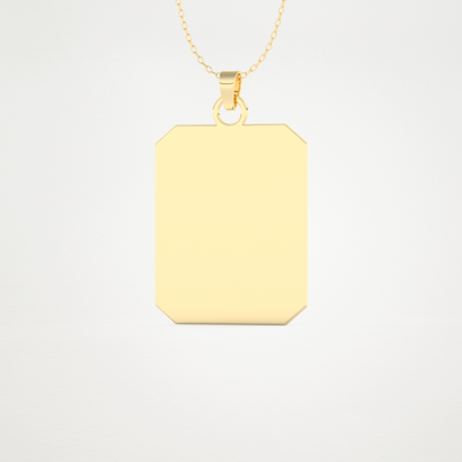 Custom Photo Printed Pendant Necklace – 14K/18K Gold & 925 Silver 9