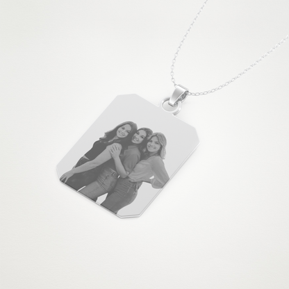 Custom Photo Printed Pendant Necklace – 14K/18K Gold & 925 Silver 5