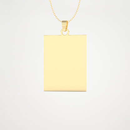 Custom Photo Printed Pendant Necklace – 14K/18K Gold & 925 Silver 9