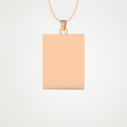 Custom Photo Printed Pendant Necklace – 14K/18K Gold & 925 Silver 14