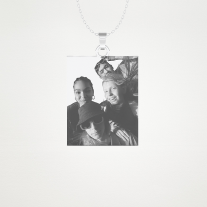 Custom Photo Printed Pendant Necklace – 14K/18K Gold & 925 Silver 1