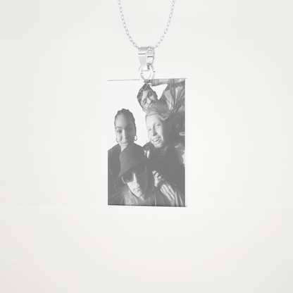 Custom Photo Printed Pendant Necklace – 14K/18K Gold & 925 Silver 2