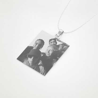Custom Photo Printed Pendant Necklace – 14K/18K Gold & 925 Silver 5