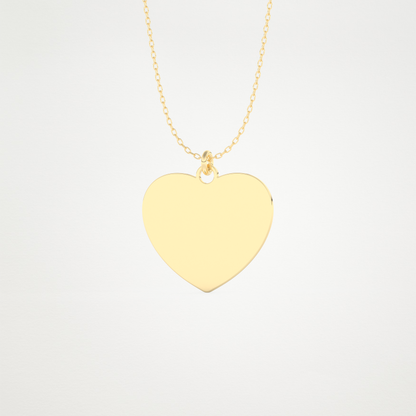 Custom Photo Printed Heart Shaped Pendant Necklace – 14K/18K Gold & 925 Silver 9